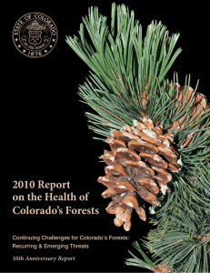 2010 Report on the Health of Colorado’s Forests 10th Anniversary Report