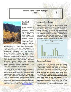 Nevada Forest Health Highlights 2010  Components of Change