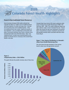 2009 Colorado Forest Health Highlights Forest &amp; Non-traditional Forest Resources: