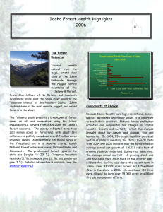 Idaho Forest Health Highlights 2006 The Forest