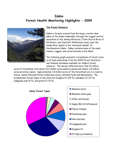 Idaho Forest Health Monitoring Highlights - 2004