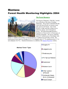 Montana Forest Health Monitoring Highlights 2004  The Forest Resource