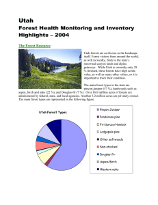Utah Forest Health Monitoring and Inventory Highlights – 2004