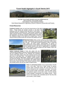 Forest Health Highlights in South Dakota 2015