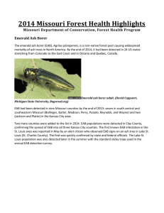 2014 Missouri Forest Health Highlights Emerald Ash Borer