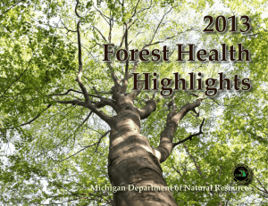 2013 Forest Health Highlights Michigan Department of Natural Resources