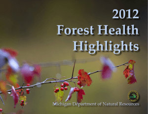 2012 Forest Health Highlights Michigan Department of Natural Resources