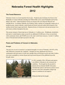 Nebraska Forest Health Highlights 2012 The Forest Resource