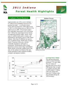 2 0 1 1   I n d i... F o r e s t   H e... 1. Indiana’s Forest Resources