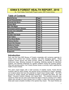 IOWA’S FOREST HEALTH REPORT, 2010 Table of Contents