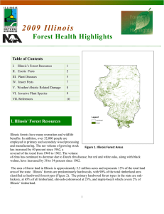 2009 Illinois Forest Health Highlights Table of Contents