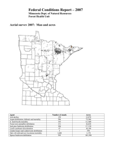 Federal Conditions Report – 2007 Minnesota Dept. of Natural Resources