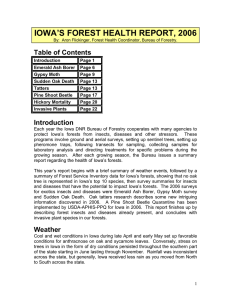 IOWA’S FOREST HEALTH REPORT, 2006 Table of Contents