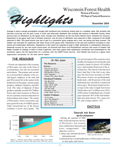 Wisconsin Forest Health Divison of Forestry WI Dept of Natural Resources December 2004