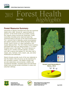 Forest Health highlights 2015 MAINE