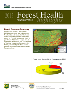 Forest Health highlights 2015 PENNSYLVANIA