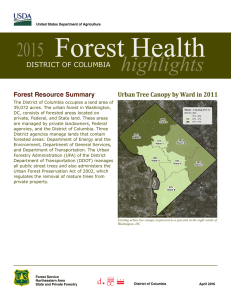 Forest Health highlights 2015 DISTRICT OF COLUMBIA