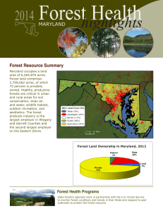 Forest Health highlights 2014 MARYLAND