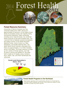 Forest Health highlights 2014 MAINE