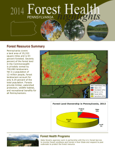 Forest Health highlights 2014 PENNSYLVANIA