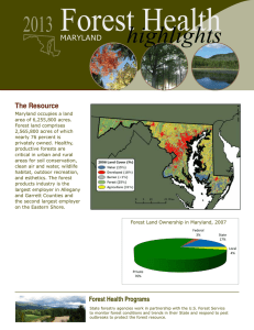 Forest Health highlights 2013 MARYLAND