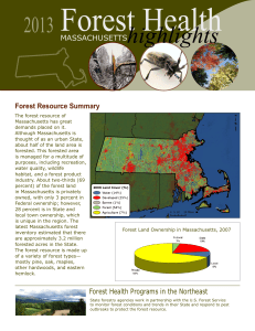 Forest Health highlights 2013 MASSACHUSETTS