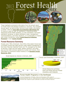 Forest Health highlights 2013 VERMONT
