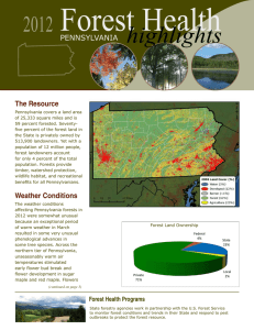 Forest Health highlights 2012 PENNSYLVANIA