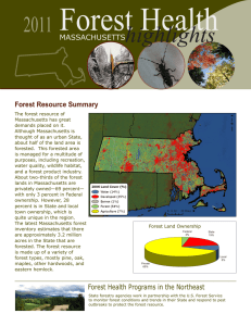 Forest Health highlights 2011 MASSACHUSETTS