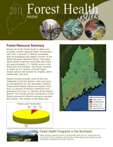 Forest Health highlights 2011 MAINE