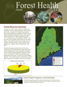 Forest Health highlights 2010 MAINE