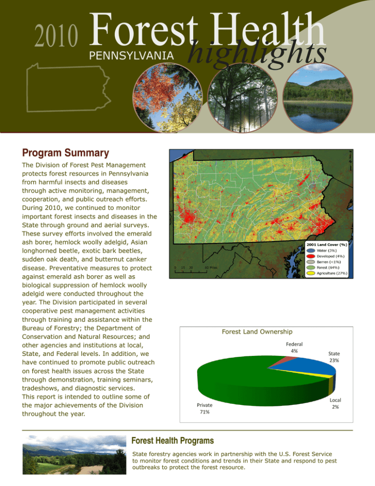 Forest Health highlights 2010 PENNSYLVANIA