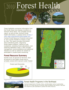 Forest Health highlights 2010 VERMONT