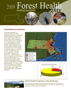 Forest Health highlights 2009 MASSACHUSETTS