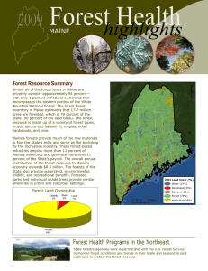 Forest Health highlights 2009 MAINE