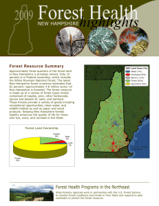 Forest Health highlights 2009 NEW HAMPSHIRE