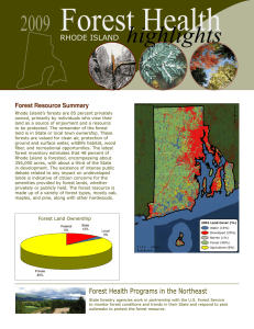 Forest Health highlights 2009 RHODE ISLAND