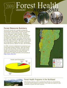 Forest Health highlights 2009 VERMONT