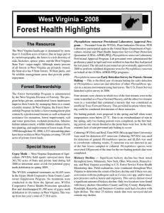 Forest Health Highlights West Virginia - 2008 The Resource