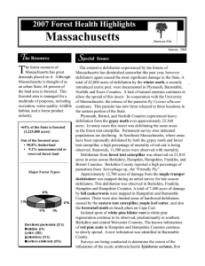 Massachusetts T S 2007 Forest Health Highlights