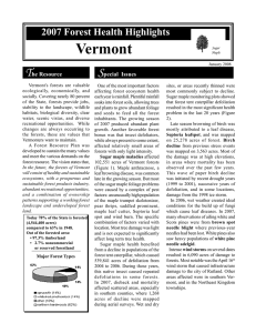 Vermont T S 2007 Forest Health Highlights