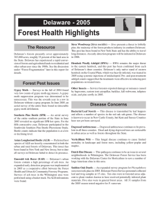 Forest Health Highlights Delaware - 2005 The Resource