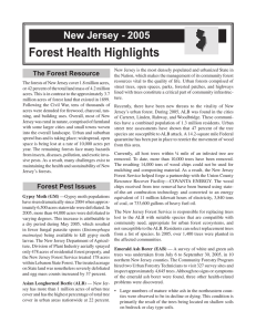 Forest Health Highlights New Jersey - 2005