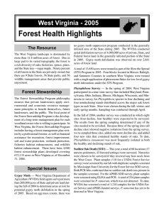 Forest Health Highlights West Virginia - 2005 The Resource