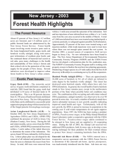 Forest Health High lights New Jersey - 2003