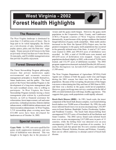 Forest Health Highlights West Virginia - 2002 The Resource