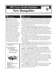 New Hampshire N 2001 Forest Health Highlights