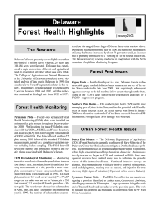 Forest Health Highlights Delaware The Resource January 2001