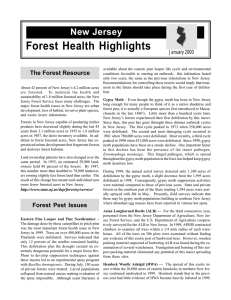 Forest Health Highlights New Jersey The Forest Resource January 2000