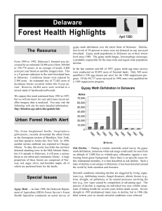 Forest Health Highlights Delaware The Resource April 1999
